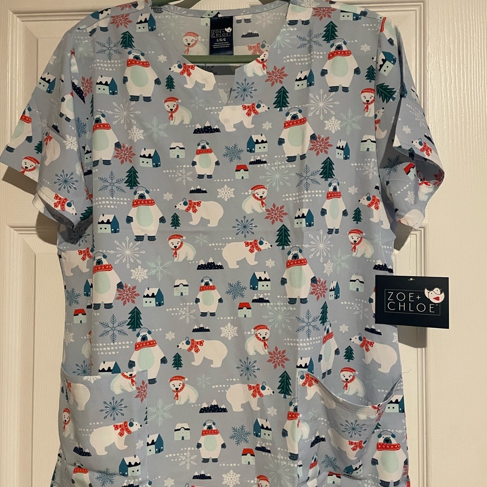 Women's Blue Polar Bear Print Top